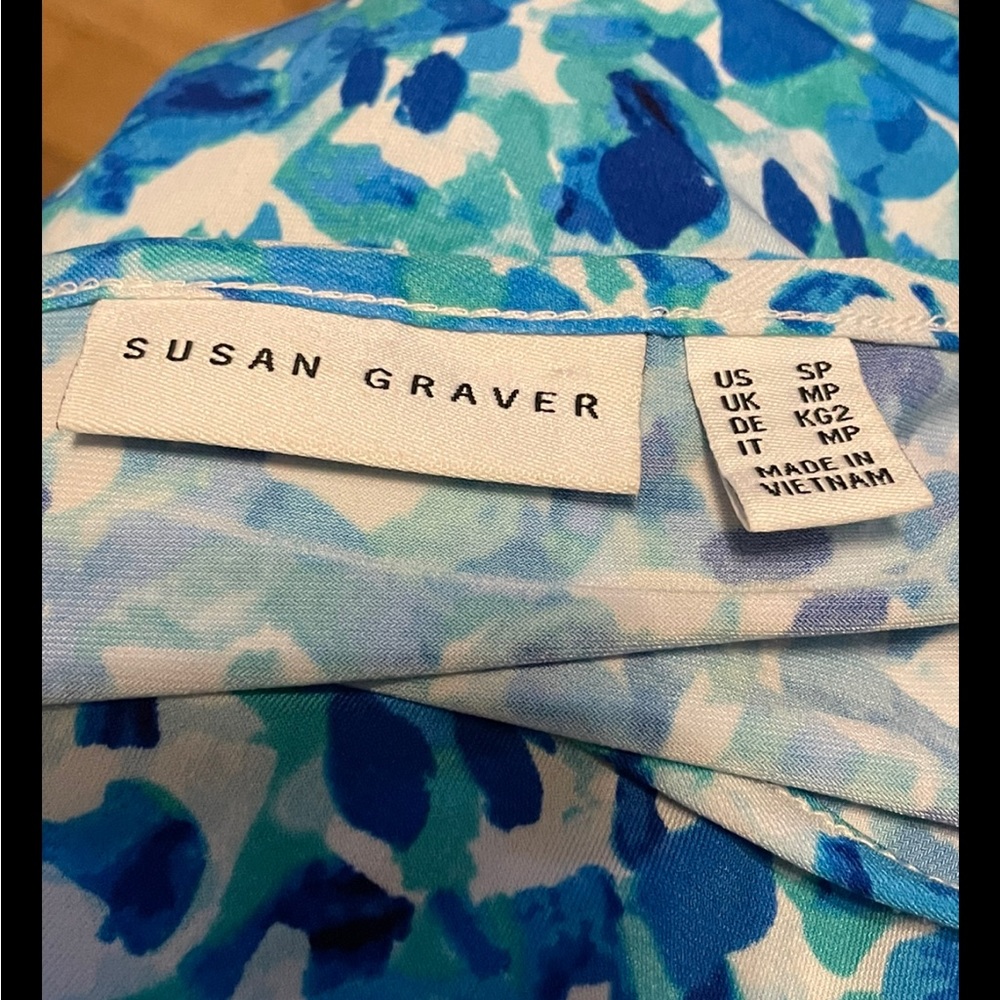 Susan Graver Petite Printed Liquid‎ Knit Maxi Dress Small Petite - Picture 7 of 9